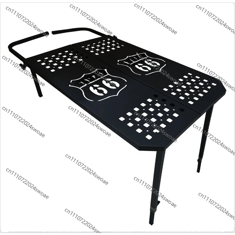Car Tire Table Outdoor Camping Picnic Folding Table Metal Dining Table Off-road Gear