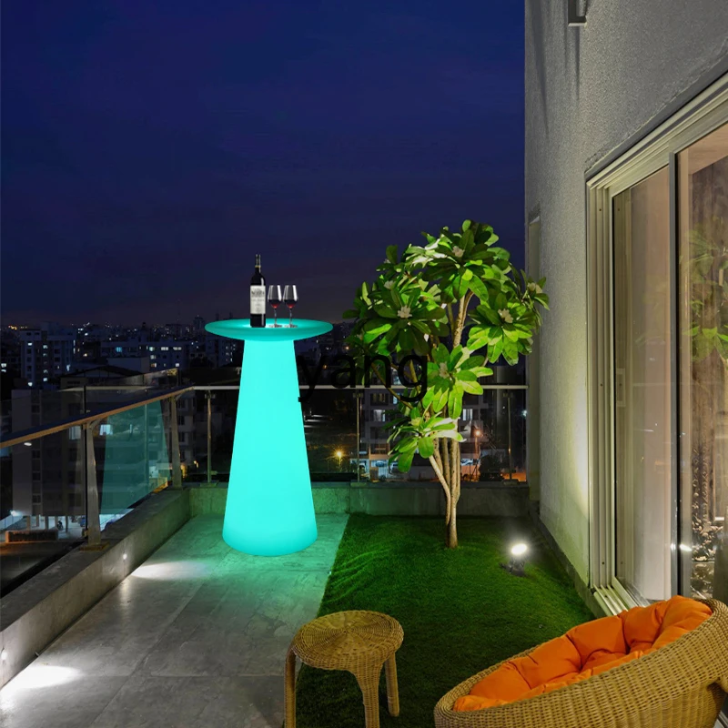 MM Entertainment Luminous Bar Table Simple Mushroom Table Outdoor Cocktail High Bar Stool view 4
