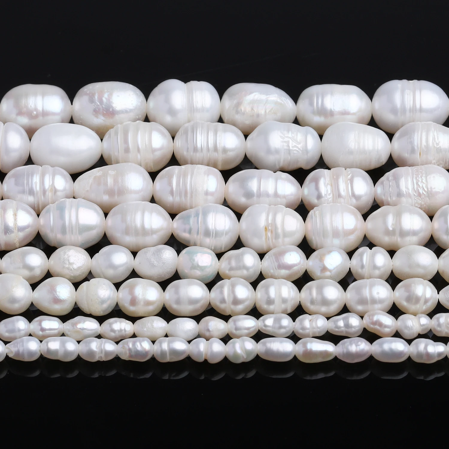 3-8 مللي متر غير النظامية البيضاوي الشكل لؤلؤ المياه العذبة الطبيعية حبة ل سوار ذاتي الصنع قلادة صنع المجوهرات إكسسوارات الحرف اليدوية الساحرة