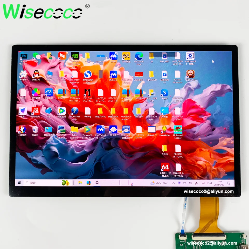 Amoled raspberry piタッチスクリーン,10.1インチ,2k,2560x1600 ips