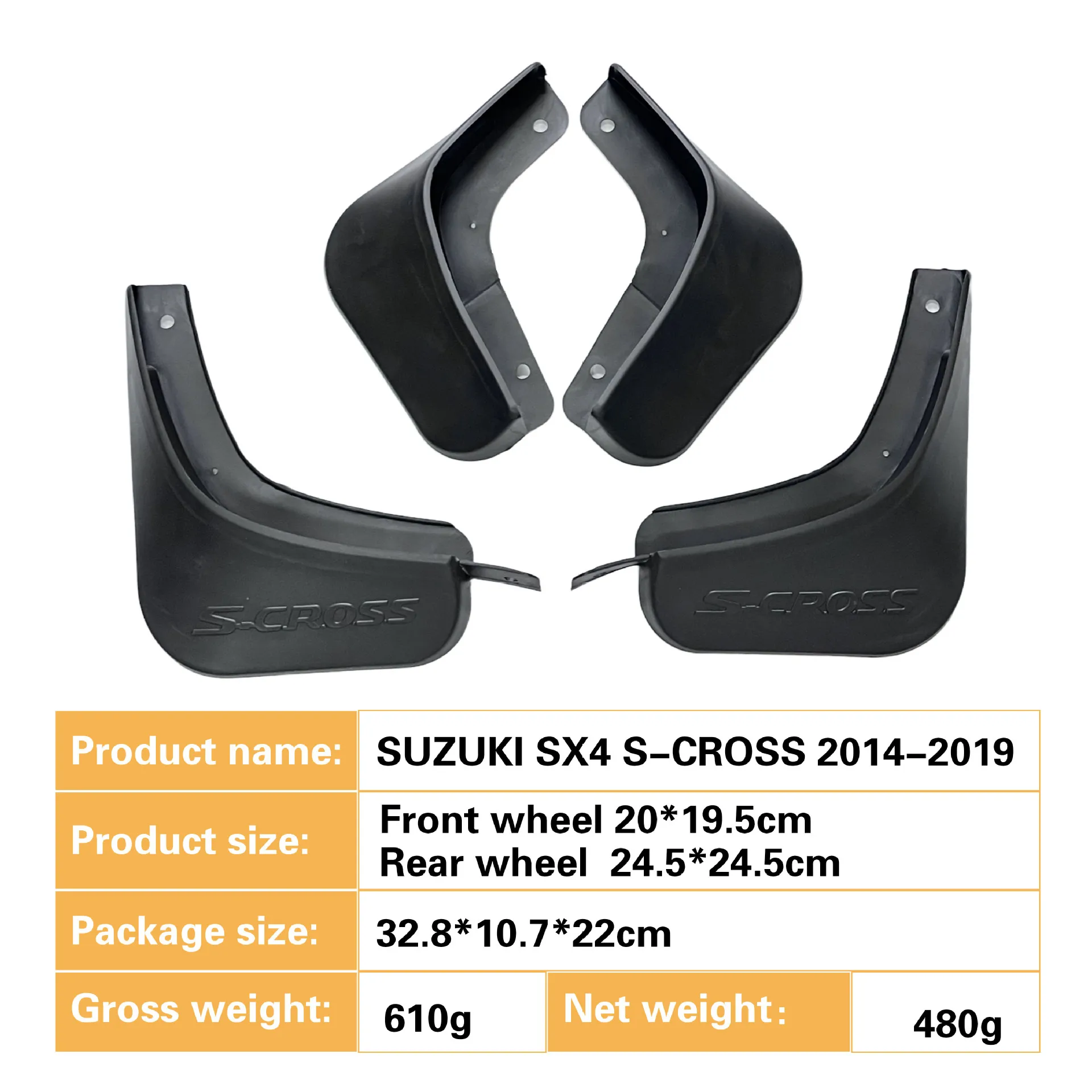Immagine 5: Per Suzuki Sx4 S-Cross Sx4 Crossover parafango, parafango antispruzzo, parafango ruota anteriore e posteriore