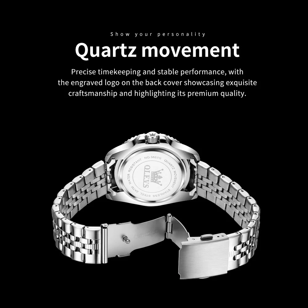OLEVS 5657 montre pour hommes calendrier Original montre-bracelet à Quartz 30M étanche lumineux affaires hommes horloge à main montres pour hommes
