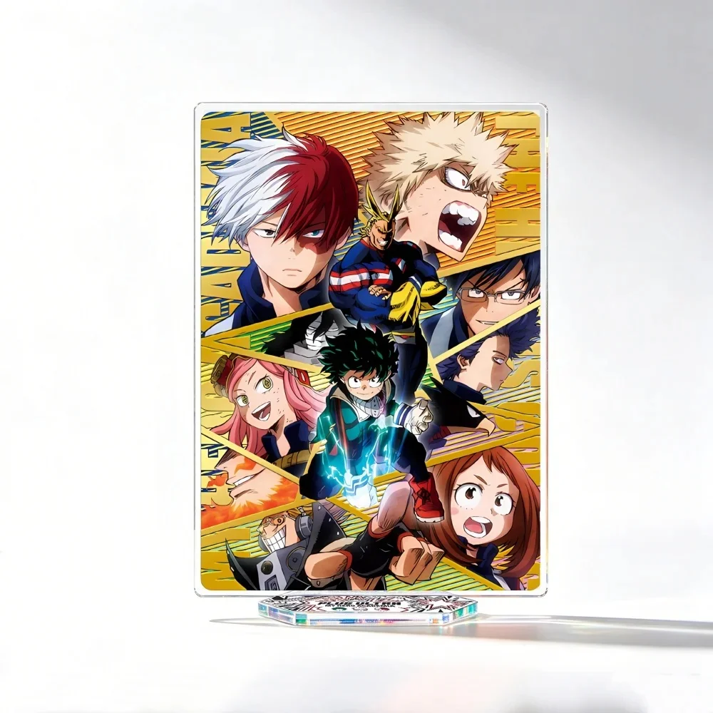 My Hero Academia MHA Bakugo Tsuyu Kaminari Keychain 15cm Acrylic Stand Cartoon Schoolbag Charm Aesthetic Birthday Gift Outfit
