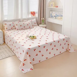 1 pc Bed Flat Sheet for Double Bed Plain Printing Top Sheets Single/Queen/King Flat Bedsheets Soft Home Bed Linen Sheets