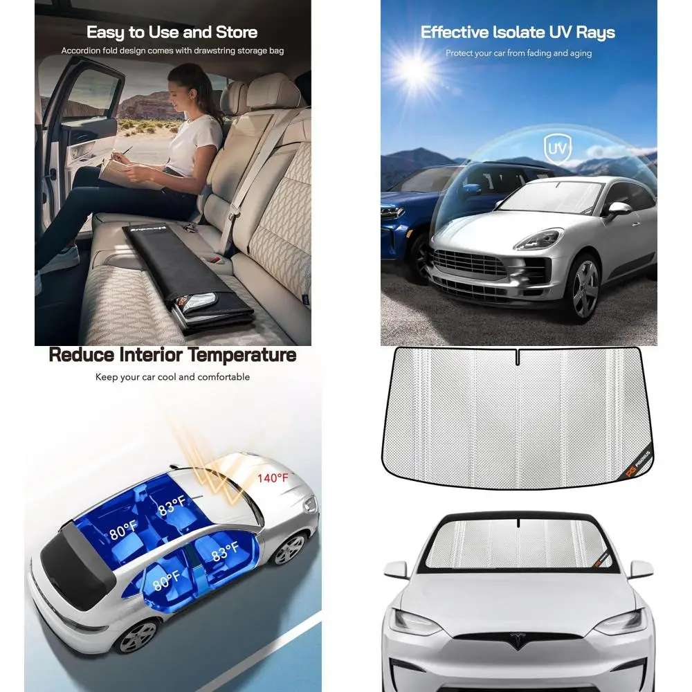 Sombra de espelho retrovisor de cobertura total para 2016-2025 modelo X, proteção final