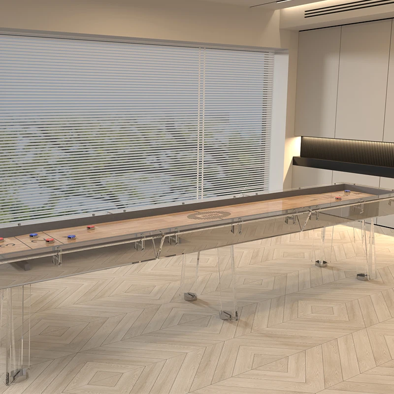 عالية الجودة الفولاذ المقاوم للصدأ خشب متين الشريحة مجلس Shuffleboard Sandpot الجدول رائجة البيع السنوكر وطاولة ألعاب البلياردو