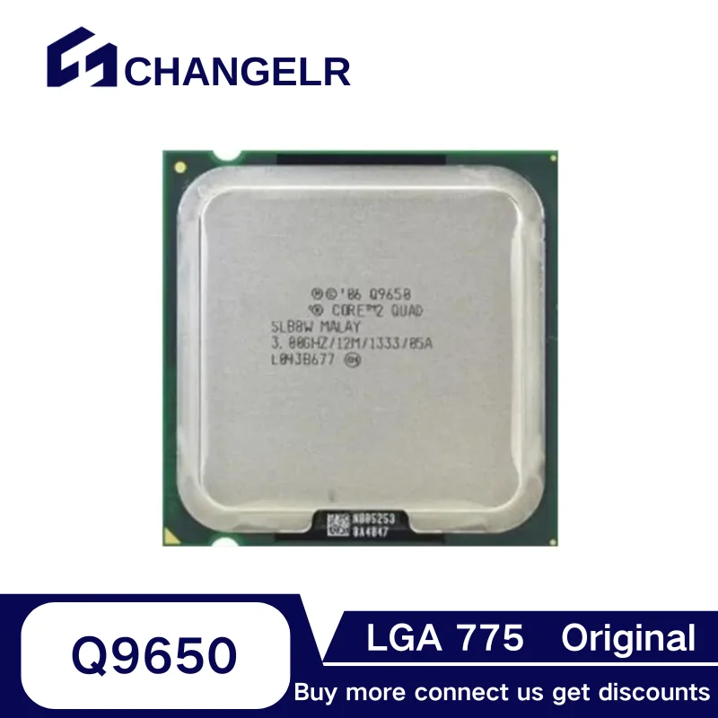 

Processor Core Q9650 SLB8W 4Core 4Threads LGA775 45nm Cpu 45nm 3GHz 12M LGA775