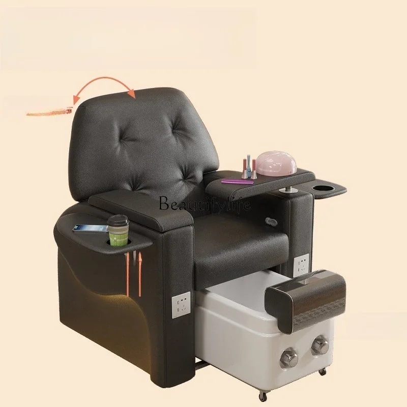 03.Electric Manicure Sofa Foot Bath Chair Multi-Functional Reclining Beauty Sofa Chair