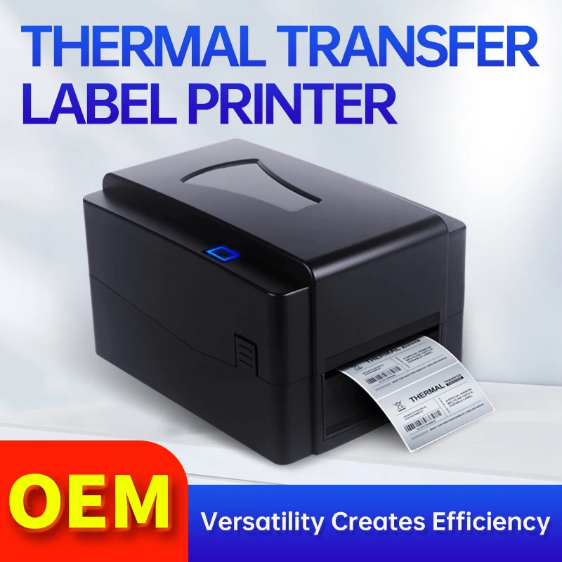 

T4201 Thermal Transfer Printer Clothing Tag Cloth Label Multi functional USB Bluetooth WIFI 203/300DPI Carbon Ribbon Printer