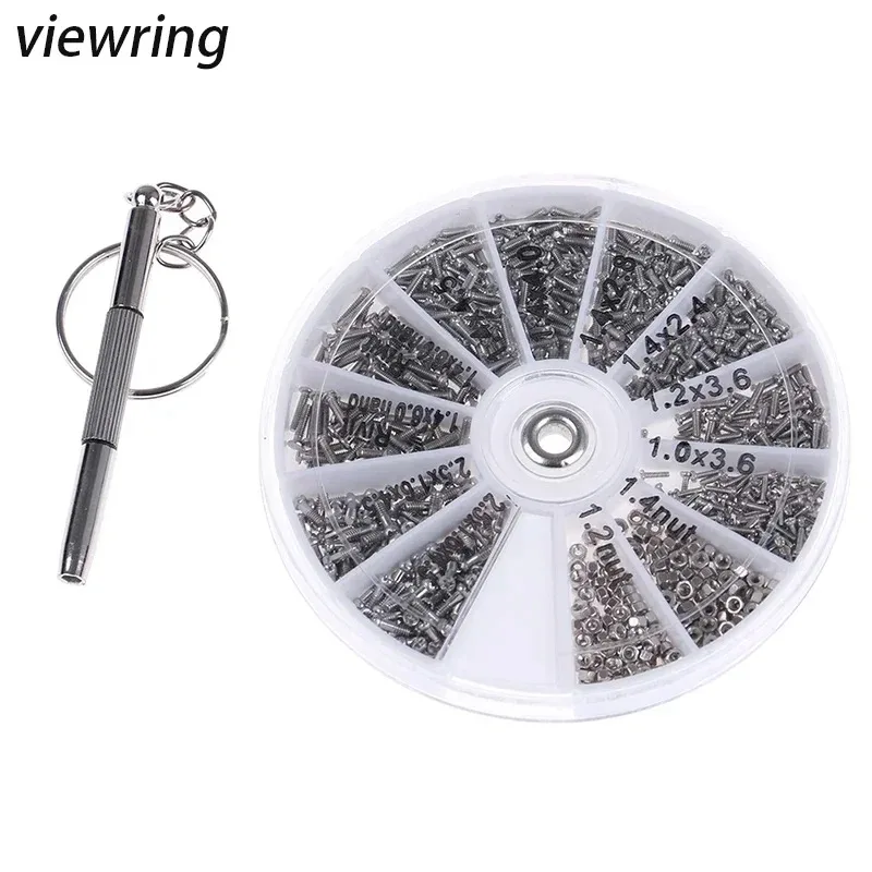 Complete Spectacle Repair Kit with Multi-Size Screws Soft Nose Pads for All Kinds of Glasses