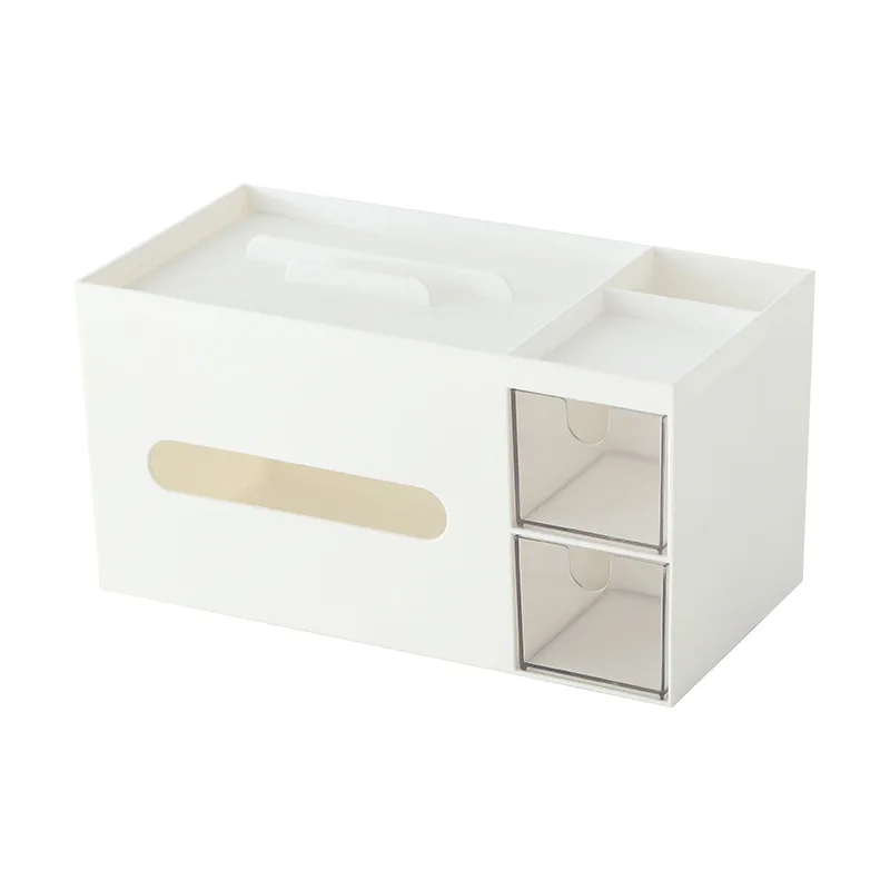 INS Desktop Storage Box, Mini Transparent Drawer, Dustproof, Multifunctional Tissue Box, Student Office Partition, Organizing Bo