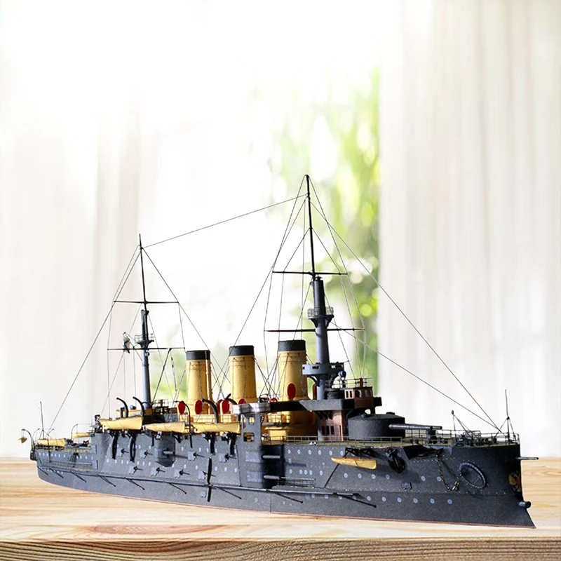 1:250 Russian Navy Oslavia Battleship Paper Model Paper Ship Model DIY Handmade Paper Craft Aldult Toy Military Model Home Decor