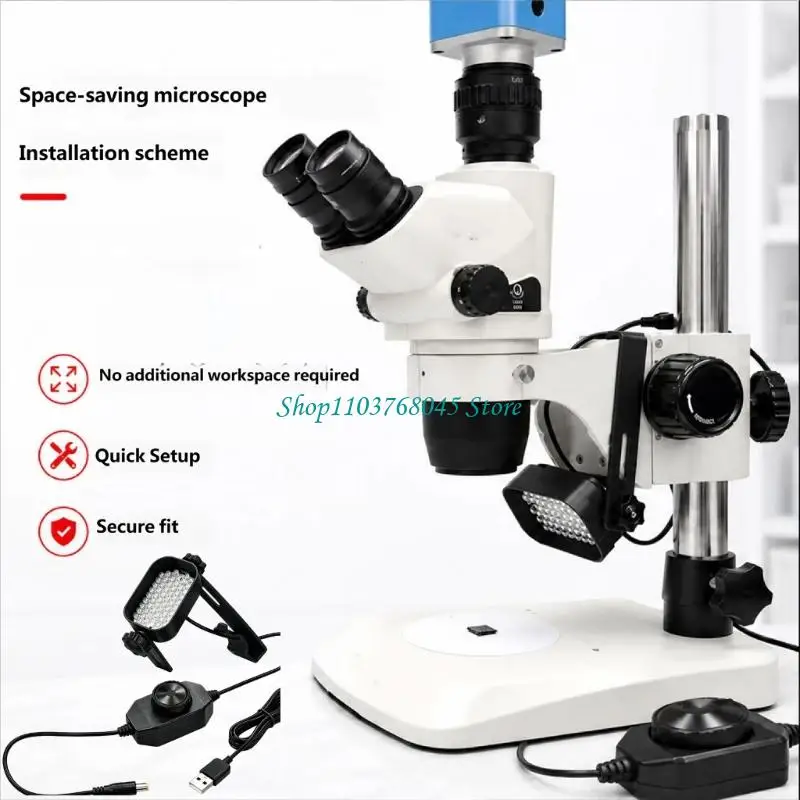 R53F USB Cable Microscope Light with Side Mount Design, Adjustable Lamp Head, and Brightness Control for Detail Viewing, Work