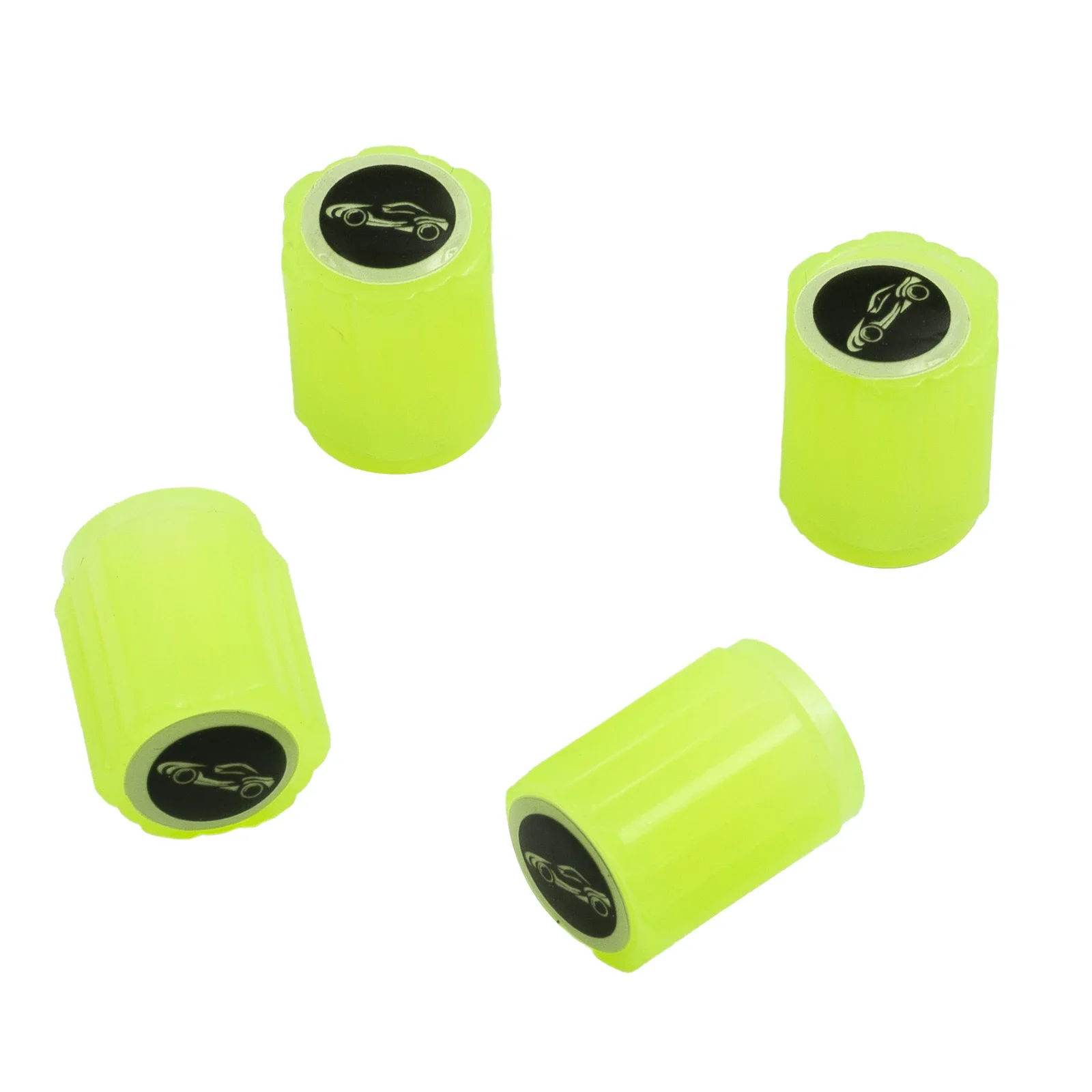 4pcs Fluorescent Car Tire Valve Cap Luminous Wheel Plugs Tire Valve Stem Cap Motorcycles Auto Tyre Accessories Car Styling