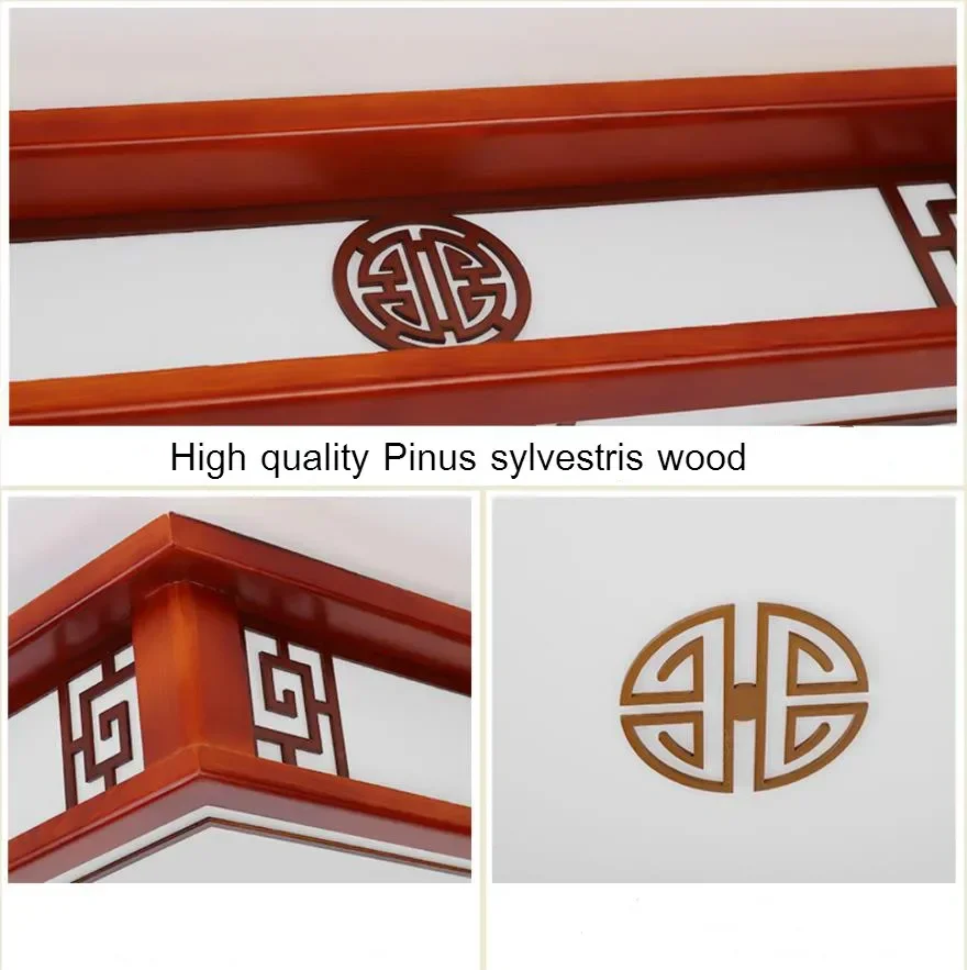

Modern Chinese solid wood antique led ceiling lamp atmosphere household living room dining room study bedroom Chinese style lamp