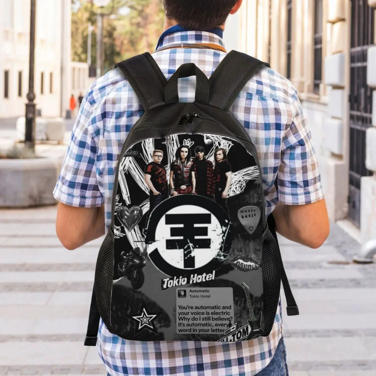 Tokio Hotel Backpack Student Boys Girls BookBag School Bag Computer Shoulder Bags
