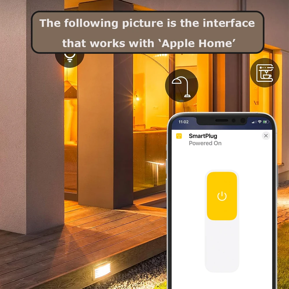 Przedłużacz z wieloma gniazdami Matter 16A z pomiarem zużycia energii, kompatybilny z uHome+, Alexa, Apple HomeKit, Google Home, SmartThings, 220V — zdjęcie produktu 2