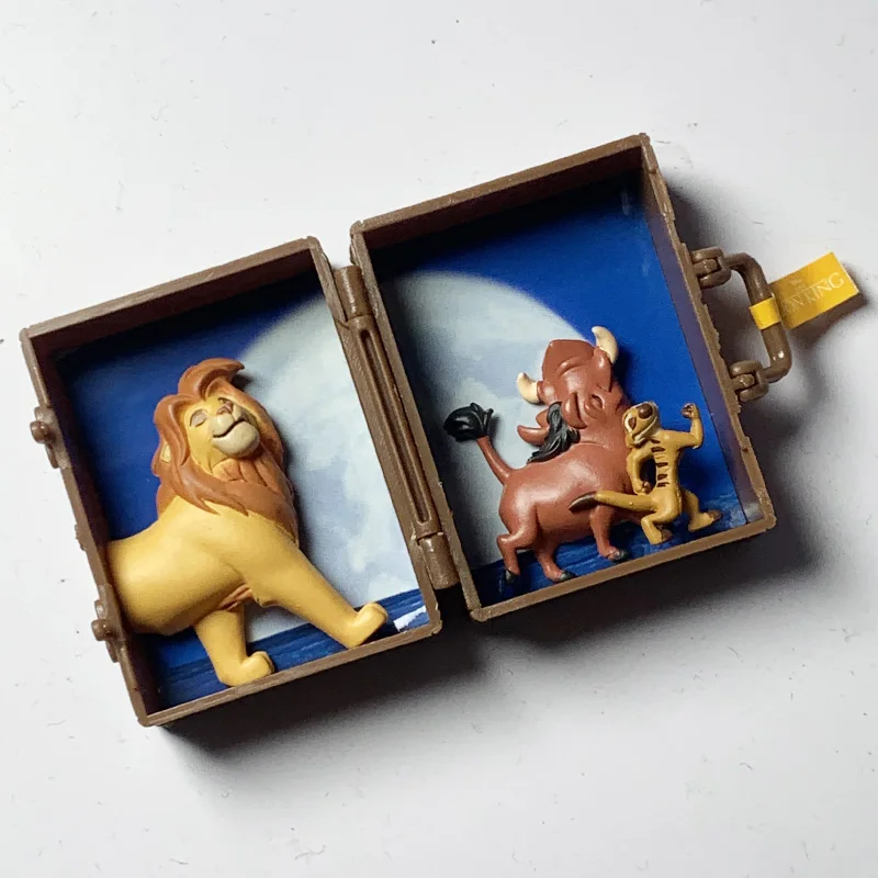 Kawaii Disney The Lion King Pumbaa Simba Timon Action Figure Toys Anime Lion Luggage Twisted Egg Model Birthday Gifts For Kids