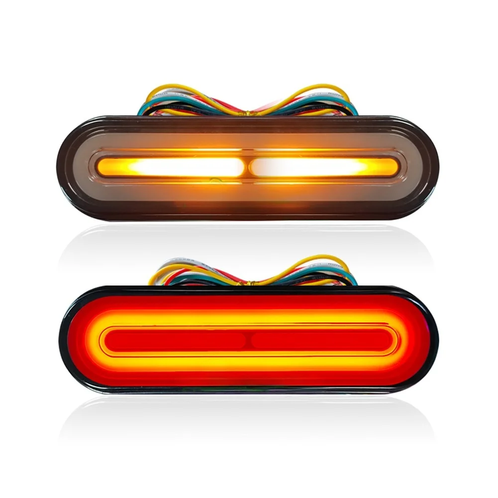 Waterproof 60 LED Motorcycle Tail Light Brake Stop with Flowing Direction Indicators for Electric Vehicles 10 to 80 Volt Voltage