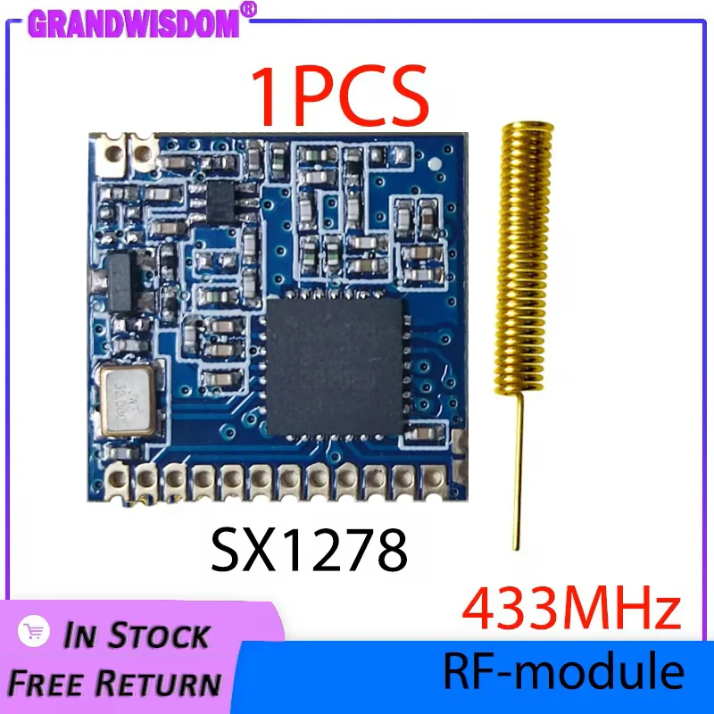 

GWS 433mhz IOT RF LoRa module LORAWAN SX1278 Long-Distance communication Receiver and Transmitter SPI LORA IOT 433MHz antenna