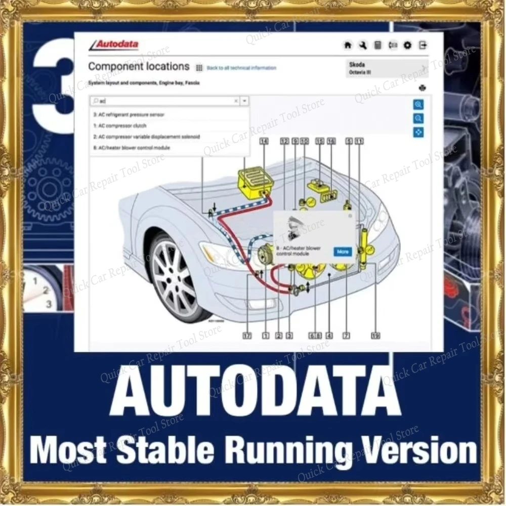 Neueste Autoreparatursoftware Autodata 3.45 Software Autodata 3.45 Software-Update 2014 Autoreparaturtool Daten kostenlose Hilfe installieren