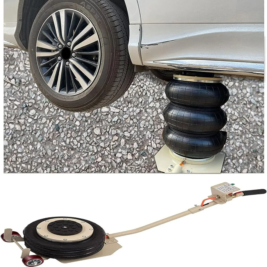 3 Ton Air Jack for Cars & Trucks - 6600LBS Capacity Pneumatic Airbag Jack with Long-Handle, Fast Lifting up to 16 Inch for Cars,
