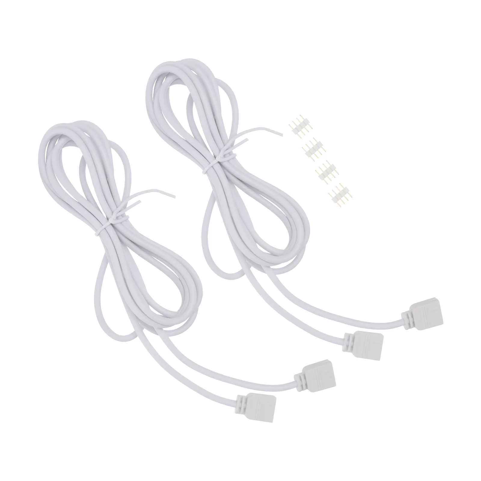 

4pcs 2M LED Strip Extension Cable for SMD 5050 3528 RGB Light Bars Flexible PVC Insulated Cord Double Head Connection