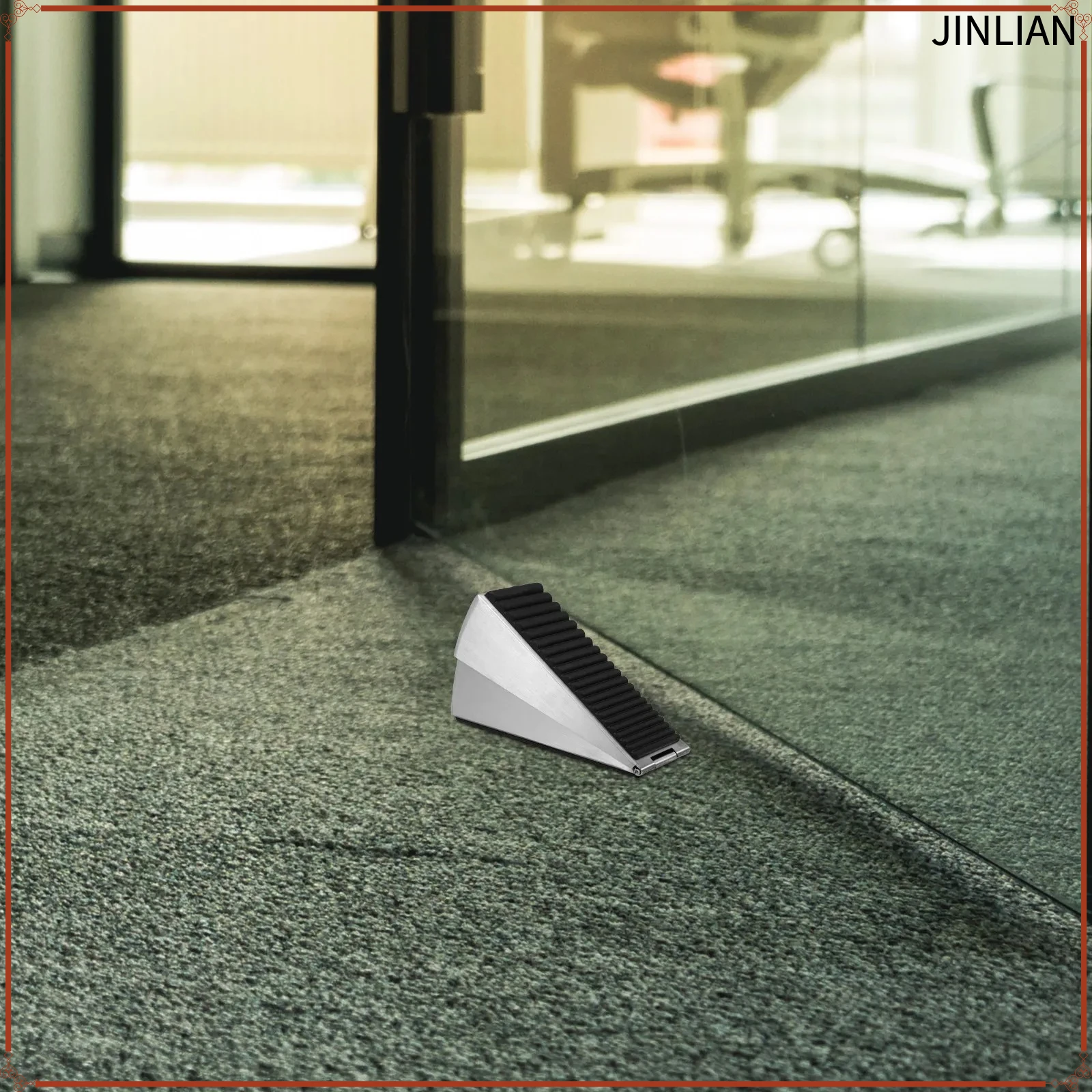 Heavy Duty Tall Door Stopper Stainless Steel Wedge for Bottom of Heavy Doors Hotel Office Home Use Door Stop for Large Gaps