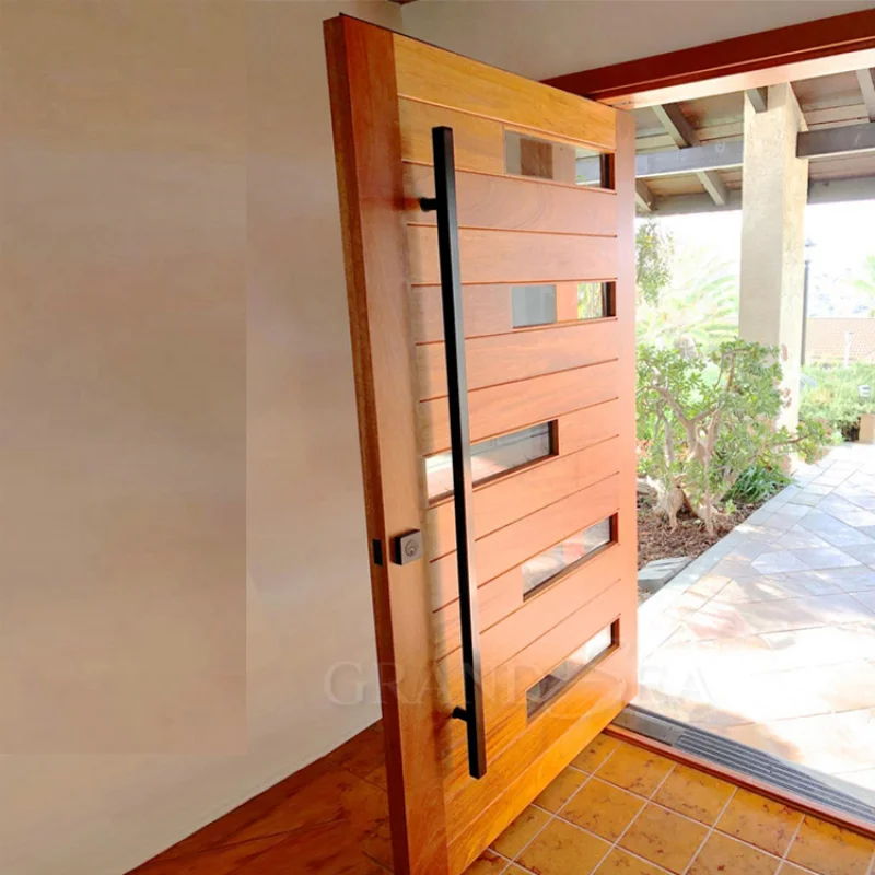 Custom. Modern Large Front Main Pivot By Single Exterior By Front EntryWith Lock