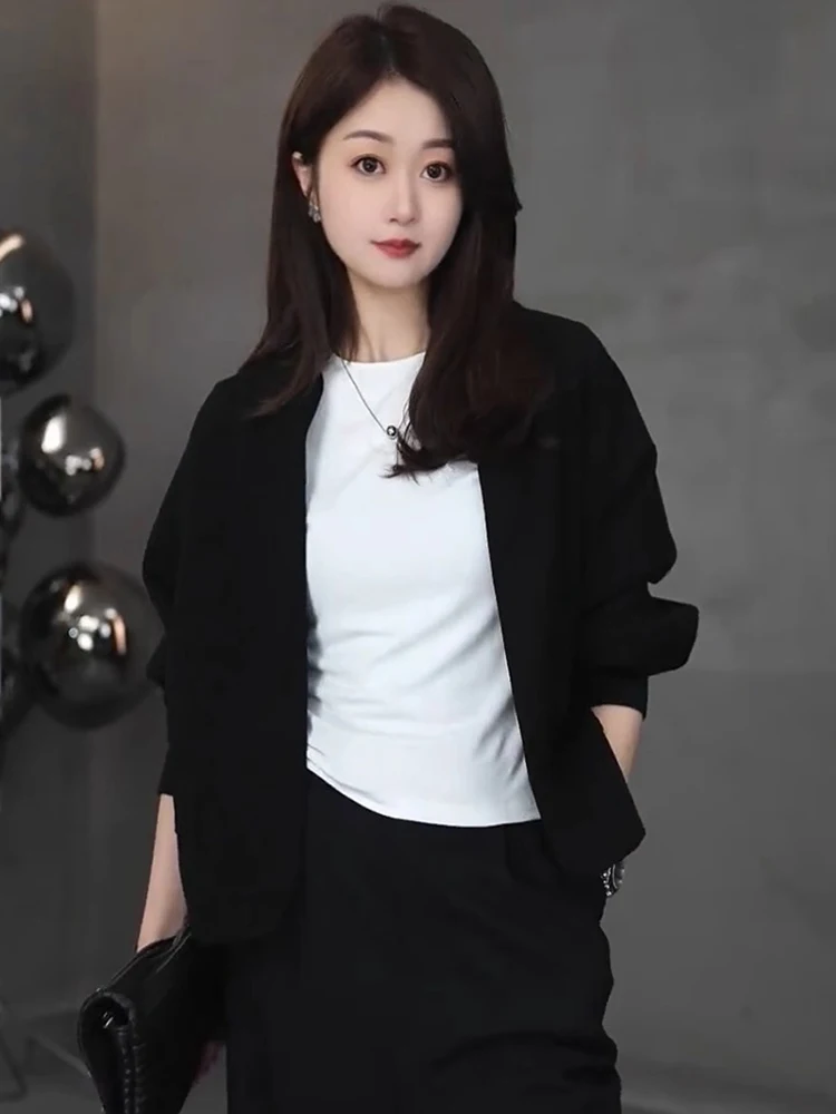 

Ele Casual Batwing Sve ort Jaet Pure Color Design Long Sve Autumn New Sle Утягивающая верхняя одежда Топ для женщин