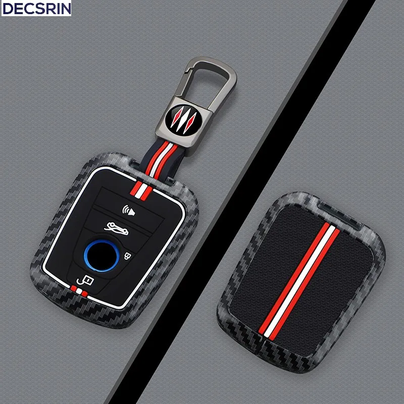 Carbon Fiber Texured Auto Smart Remote Key Case Abdeckung Schutzhülle Fob für BMW I3 I8 Serie AUTO Innen Schlüsselbund Zubehör