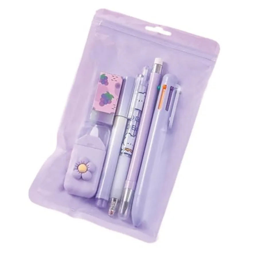 

6 Pcs Cute Stationery Set for Women Back to School Supplies Office Supplies Including Gel Ink Pens 6-in-1 Ballpoint Pens Pencil