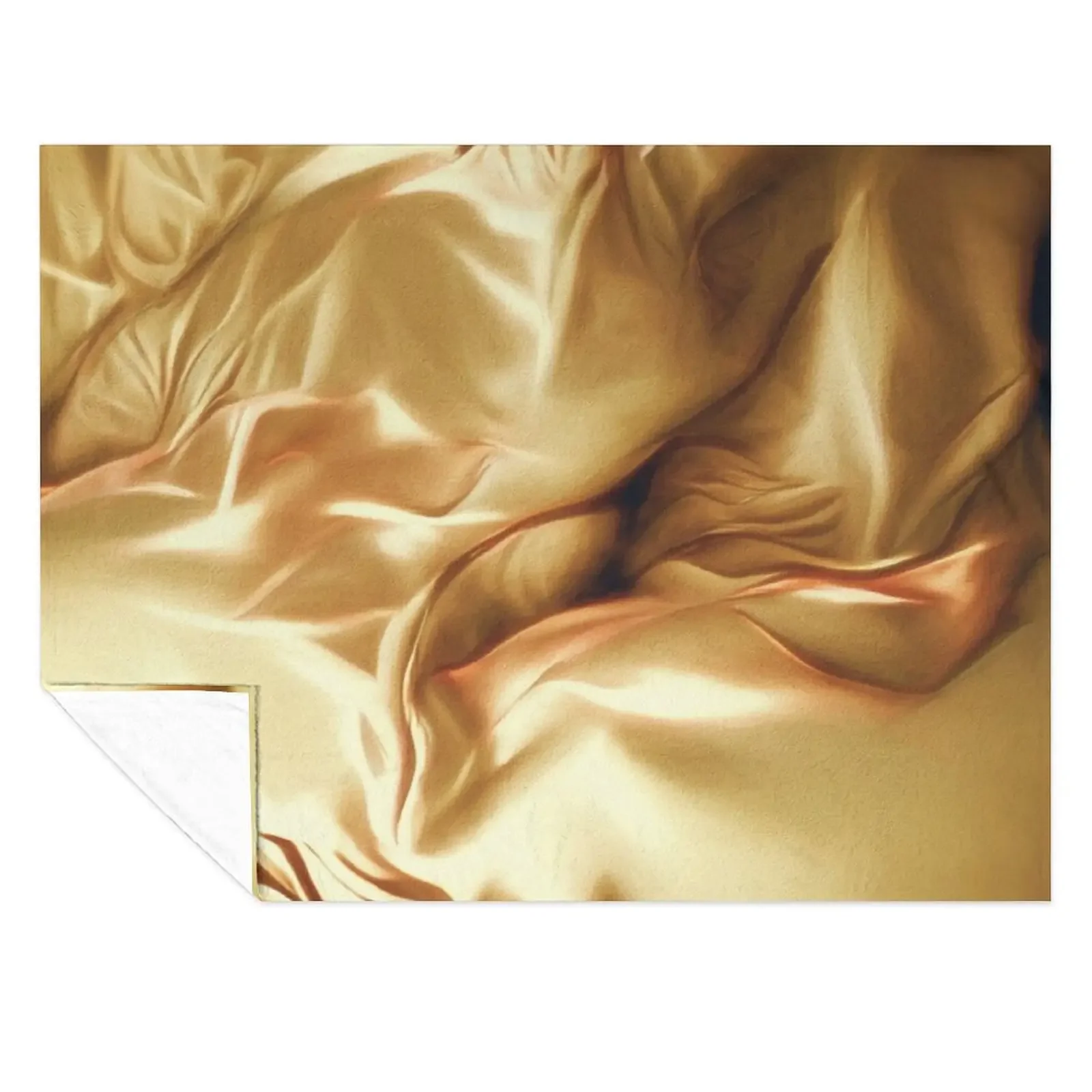 

Pale Gold Silk Satin Fabric Series 6 Throw Blanket wednesday Retros Decorative Beds Soft Blankets