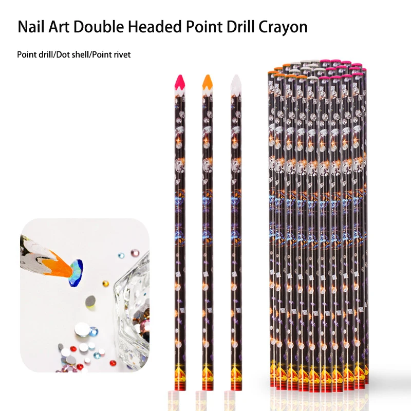 Nail Art Double Headed Dotting Pen 3/10/25/50pcs Self Adhesi