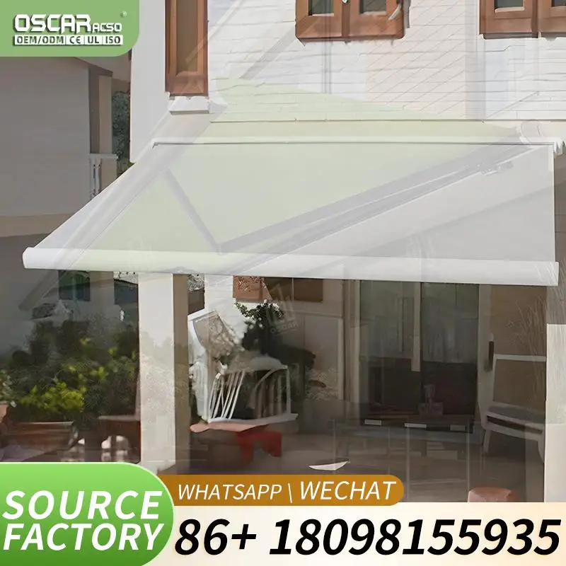 New Retractable Extendable Aluminum Awning Canopy Design for Garden Outdoor with Remote Control 10m Retractable Awning