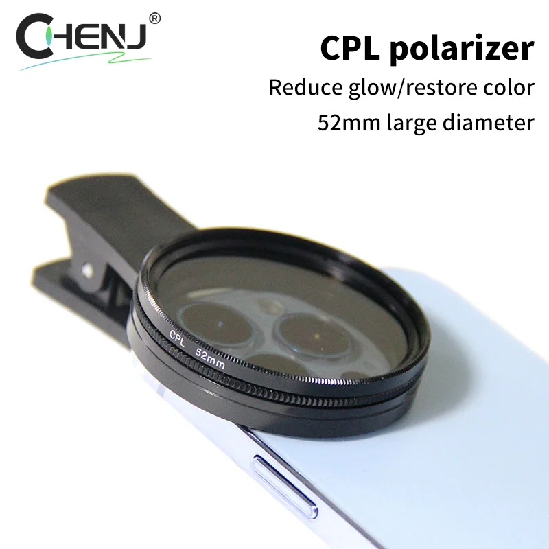 37MM/52MM Circular Universal Portable Polarizer Camera Lens CPL No Reflections Filter Professional For IPhone Mobile Smartphone