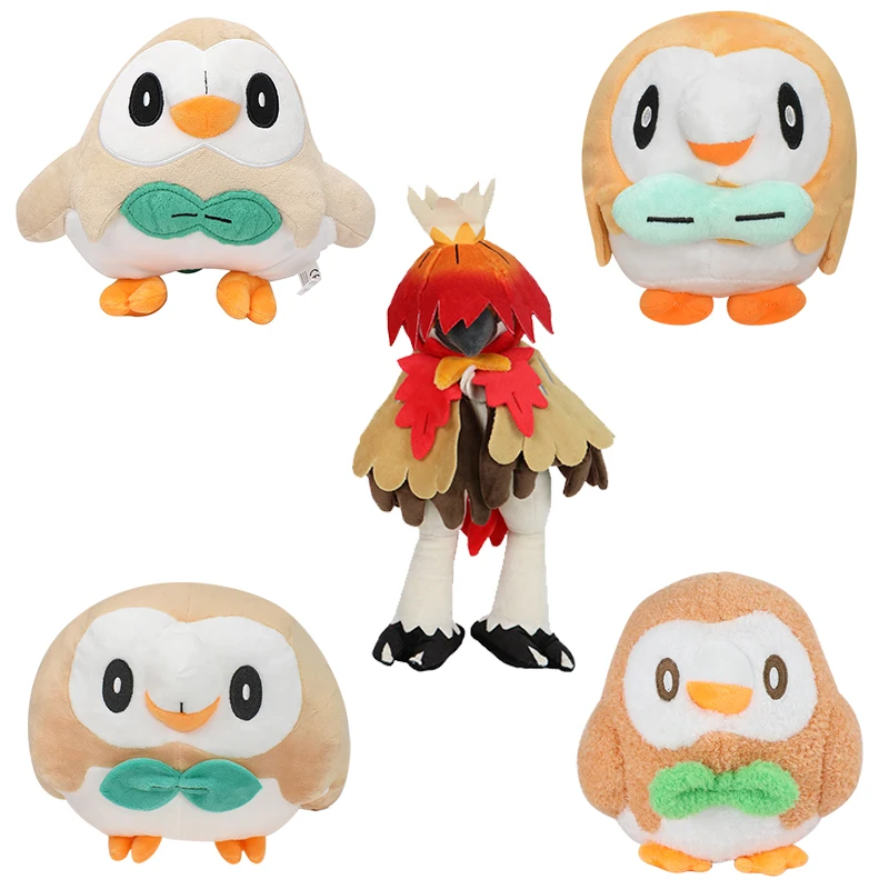 Rowlet Pokemon Plush Toys Hisuian Decidueye Dolls Cartoon Anime Peluche Stuffed Dolls Kawaii Birthday Christmas for Friend Gift