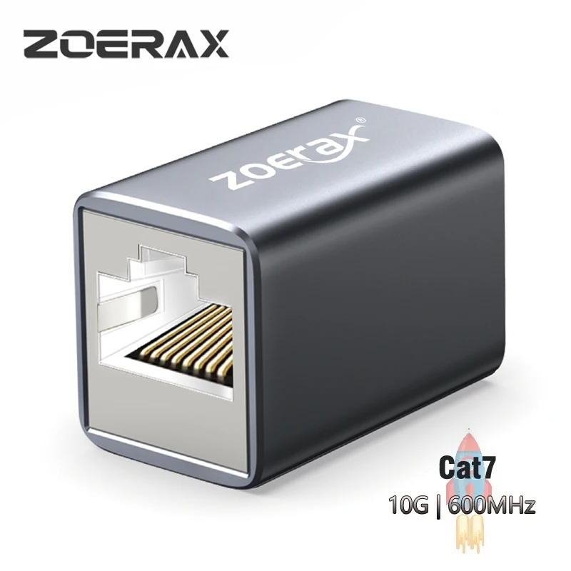 

ZoeRax RJ45 Shielded Coupler Ethernet Extender Female to Female for CAT5 CAT6 CAT7 CAT8 Ethernet cables