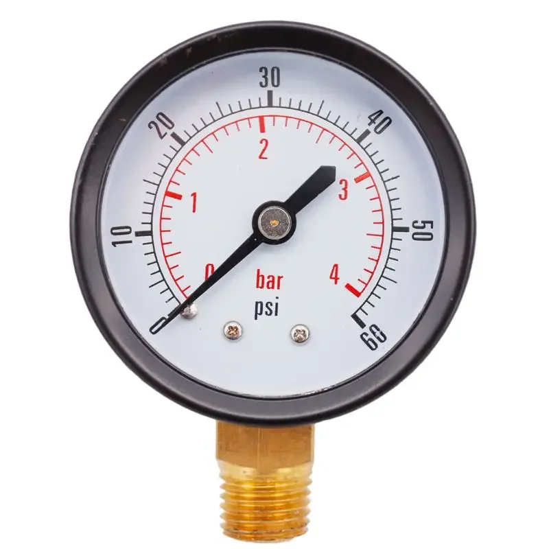 Low Pressure Gauge 0-4 Bar 0-60 PSI for Beer Soda Keg CO2 Regulator, Replacement Gauge
