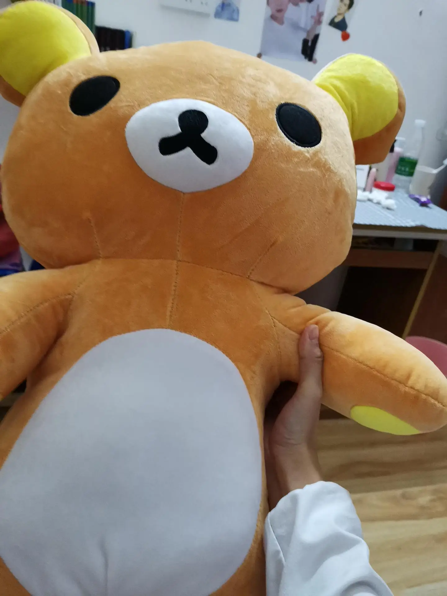 Enorme 110 cm Rilakkuma Orso Peluche Bambola Morbida Cuscino di Tiro Compleanno Regalo di Natale w4617