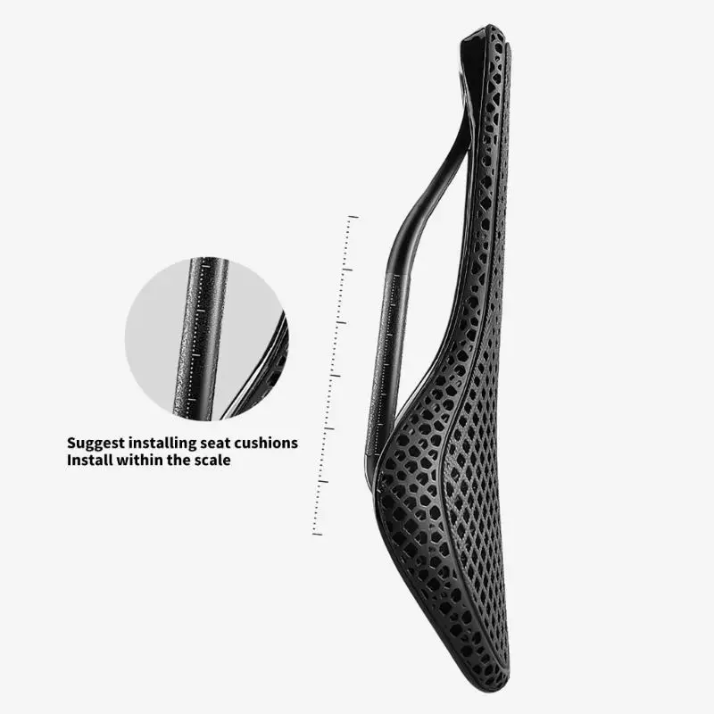 

652F Carbon Fiber Bike Saddles Pad Breathable Comfortable Bicycles Cushion Road Bike Saddles Pad Cycling Accessory
