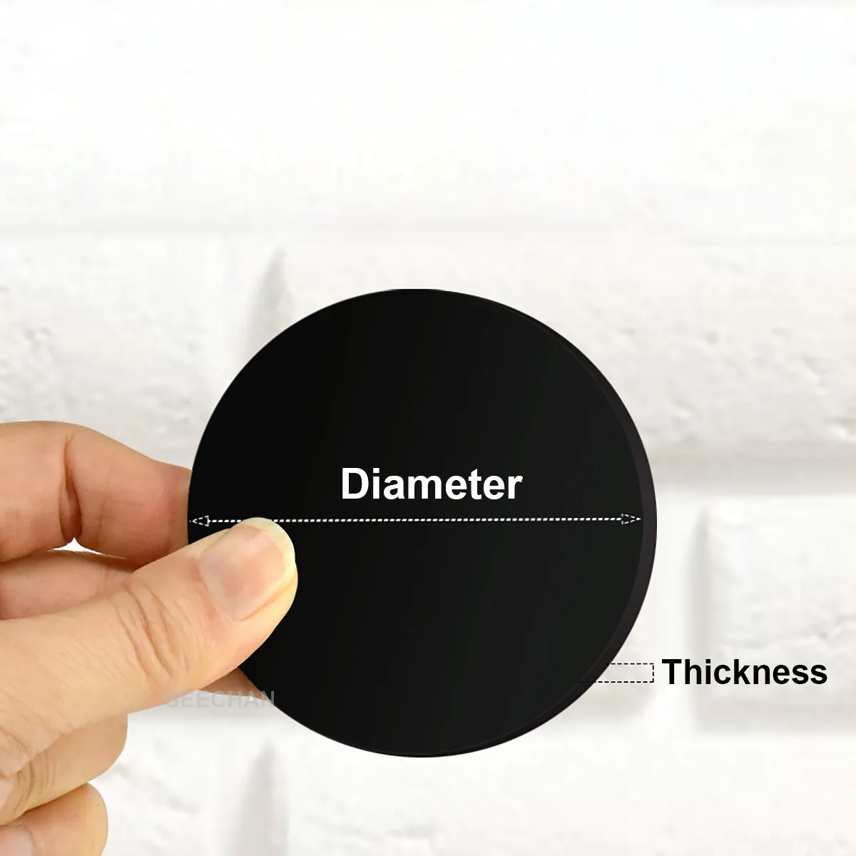 

10Pcs Rubber Solid Round Gasket / Waterproof Thickened Shock Absorption Sealing Pad Dia 5-150mm Thick 1/1.5/2/3/4/5/6/8mm