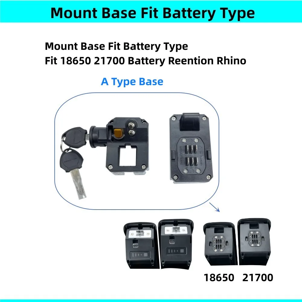 Reention Rhino 21700 18650 Ebike Battery Mount Base Battery Holder Mounting Plate Dengfu E55 Frame Battery Holder PLA0361