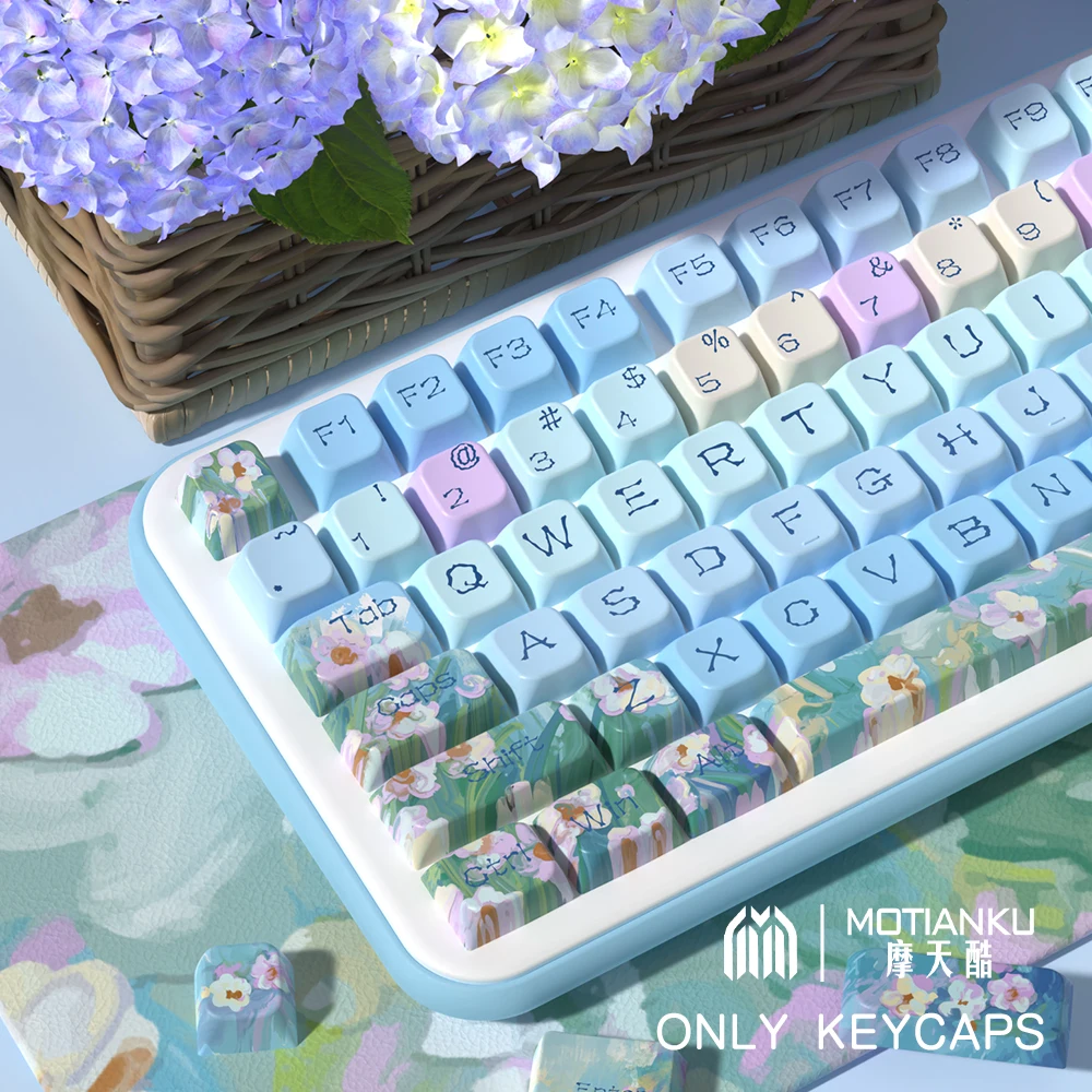 Little Daisy Original Theme Keycaps Cherry Profile Personalized Keycap For Mechanical Keyboard with 7U and ISO keys