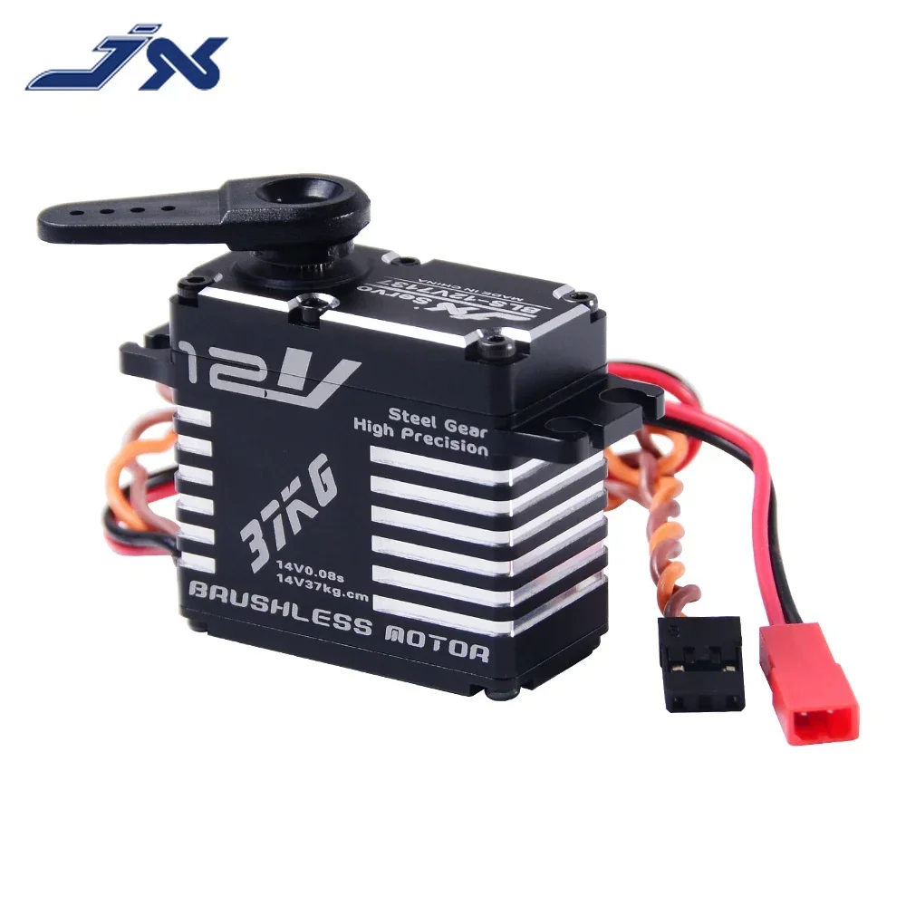 JX BLS-12V7137 37kg High Precision Steel Gear Full CNC Digital Brushless Servo for RC Car Crawler Boat Robot