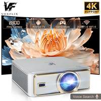 Voxflix M25 Home Cinema 1080P 4K 2800 ANSI Smart Home Projector Android TV 9.0 Game Mode Support voice search Movies Beamer