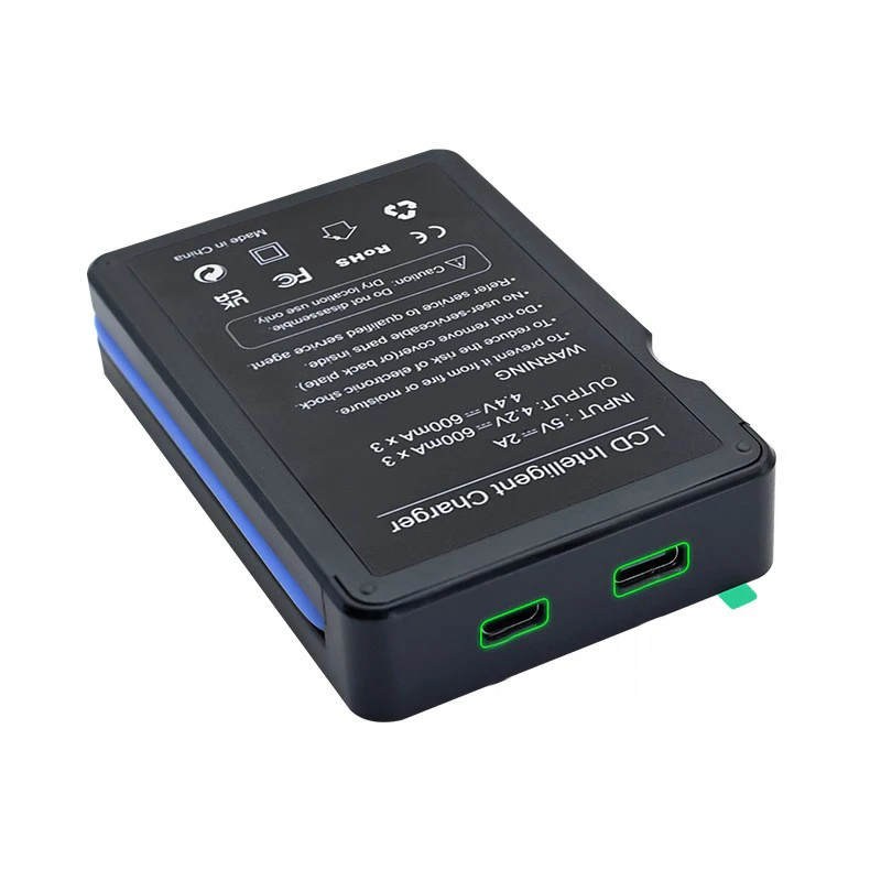 3-Bay USB Triple Battery Charger for GoPro MAX2 LCD Display Charging Station Power Bank Wall Charging Compatible with GOPRO MAX2 - view 6