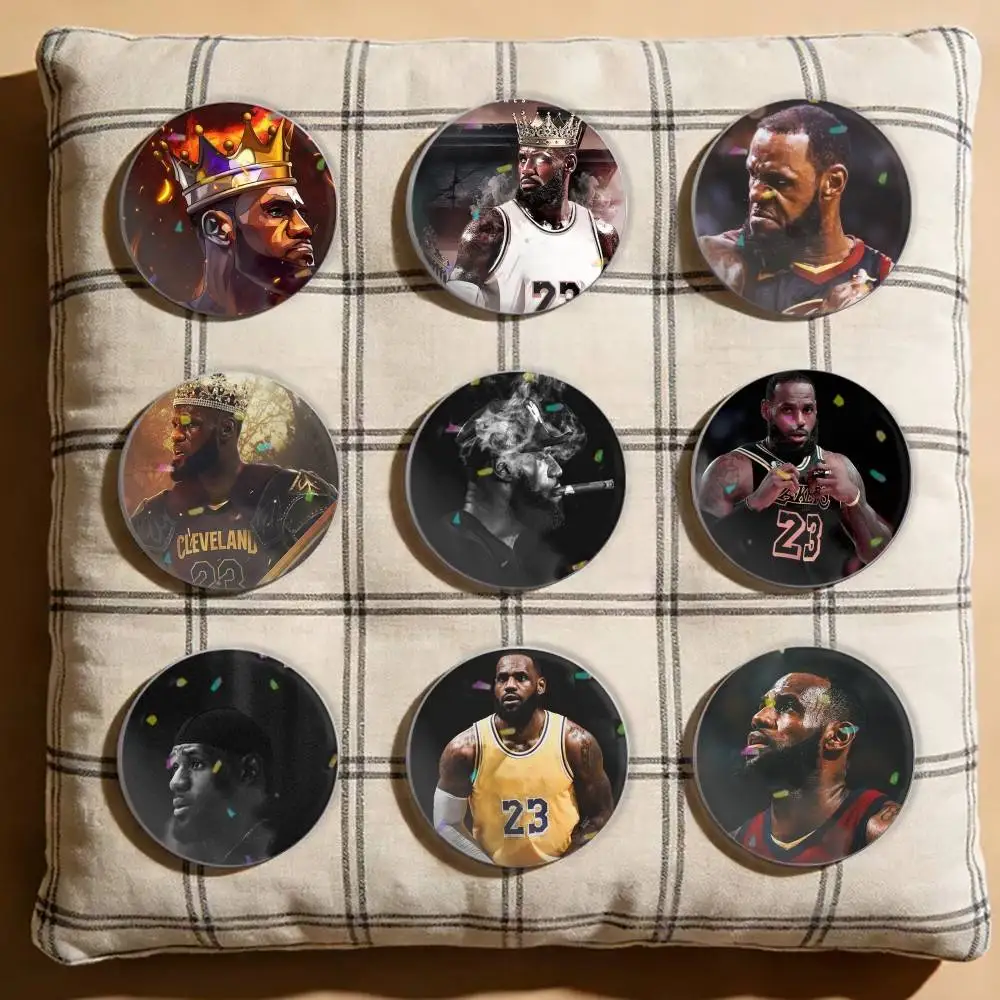 

Basketball L-Lebron James 23 Laser Badge Creative Pins Brooch for Bag Clothes Hat Decor Gifts Fans Collect