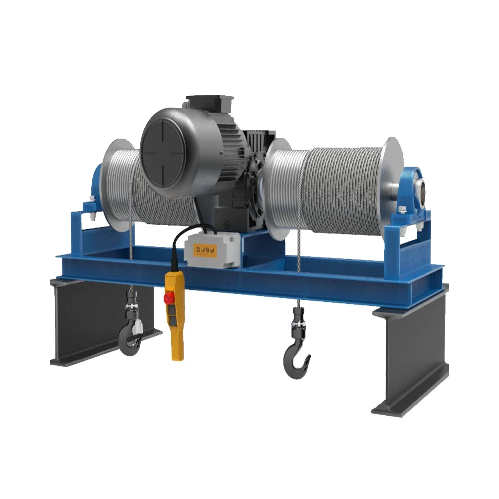 KLD Double Drum Winch 1 Ton Double Rope Groove Hoist 220V/380V Stacker Double Drum Electric European Crane Customize