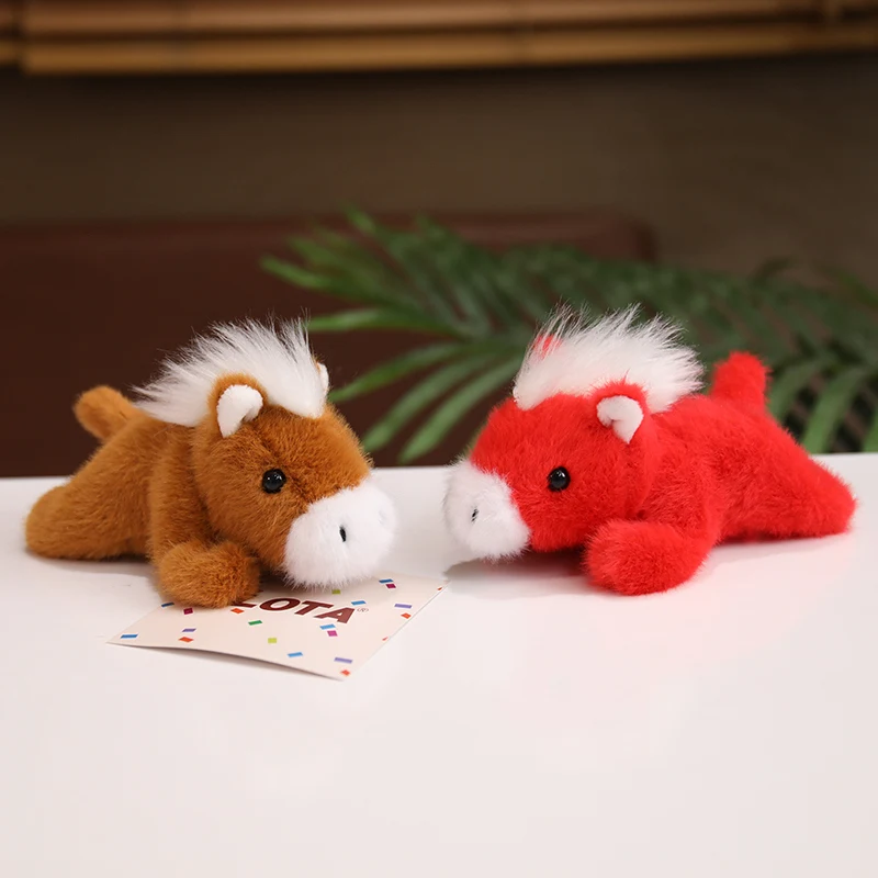13cm Cute Pony Plush Refrigerator Sticker Toy Stuffed Animal Horse Doll Home Decoration Kid Birthday Gift Xmas Gift